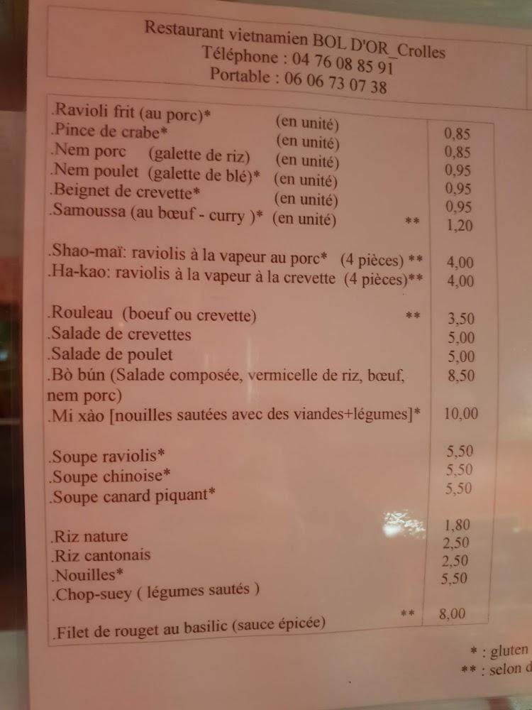 Restaurant Bol d'Or - Vietnamien - Menu Image 4